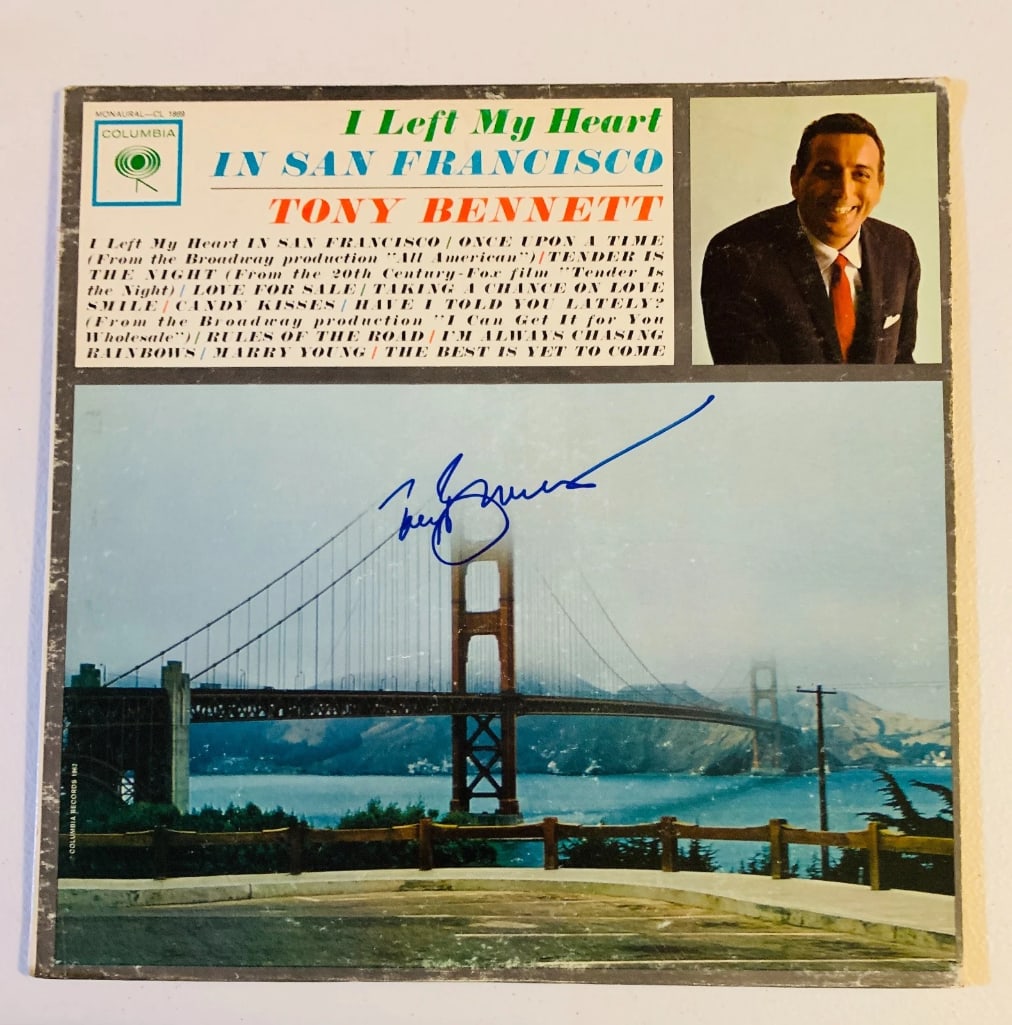 Tony Bennett Signed "San Francisco" Album (Beckett/BAS Authentication) (1 of 2)
