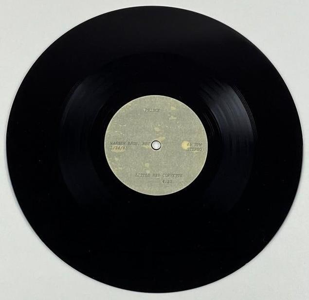 Prince Vintage "Little Red Corvette" Original 1983 Acetate Disc - 4