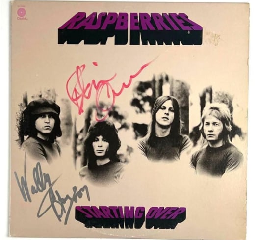 Raspberries: Eric Carmen & Wally Bryson Signed "Starting Over" Album (2 Sigs) (Beckett) (1 of 1)