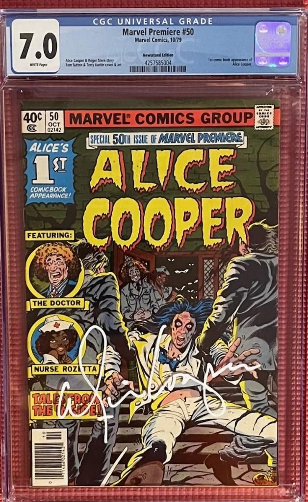 Alice Cooper Signed Slabbed Marvel Comics "Alice Cooper" Comic Book (CGC Encapsulated) (1 of 3)