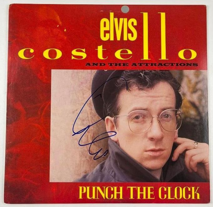 Elvis Costello Signed "Punch the Clock" Album (Beckett/BAS Authentication) (1 of 2)
