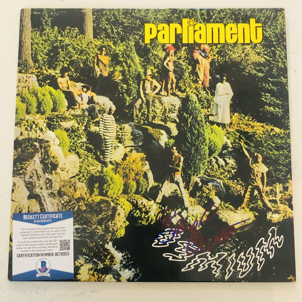 Parliament: George Clinton Signed "Osmium" LP Album (Beckett/BAS Authentication) (1 of 1)