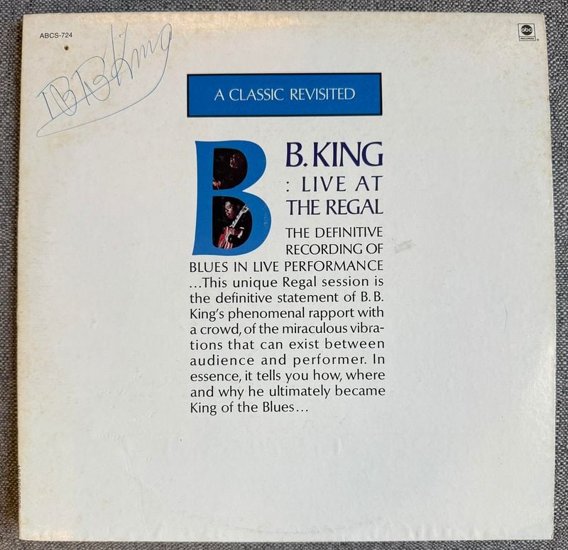 B.B. King Signed "Live at the Regal" Album (Third Party Guaranteed) (1 of 1)