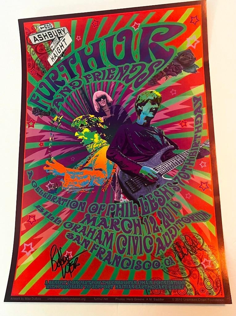 Grateful Dead: Bob Weir & Phil Lesh Signed 19" x 13" "Furthur" Poster (Third Party Guaranteed) (1 of 2)