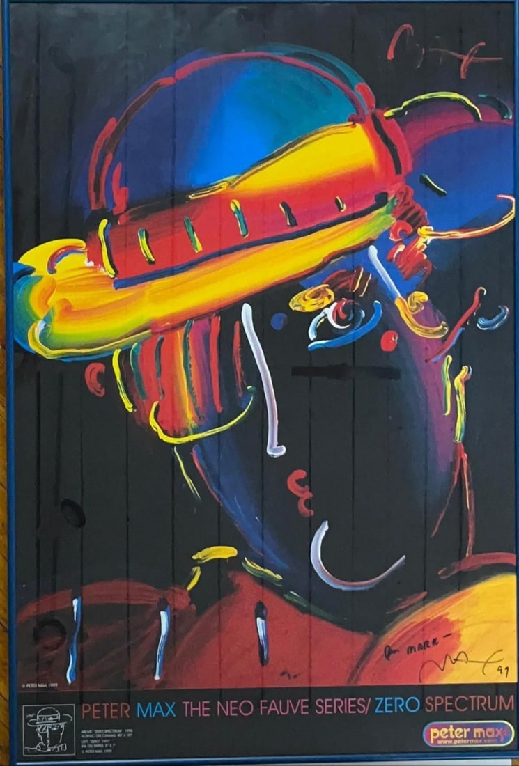 Peter Max Signed "Neo Fauve Series/Zero Spectrum" Framed Poster (TPG) (1 of 2)