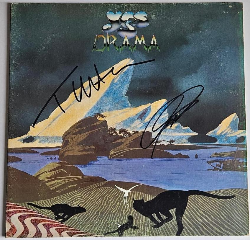 YES: Horn & Downes Signed "Drama" Album (2 Sigs) (TPG) (1 of 1)