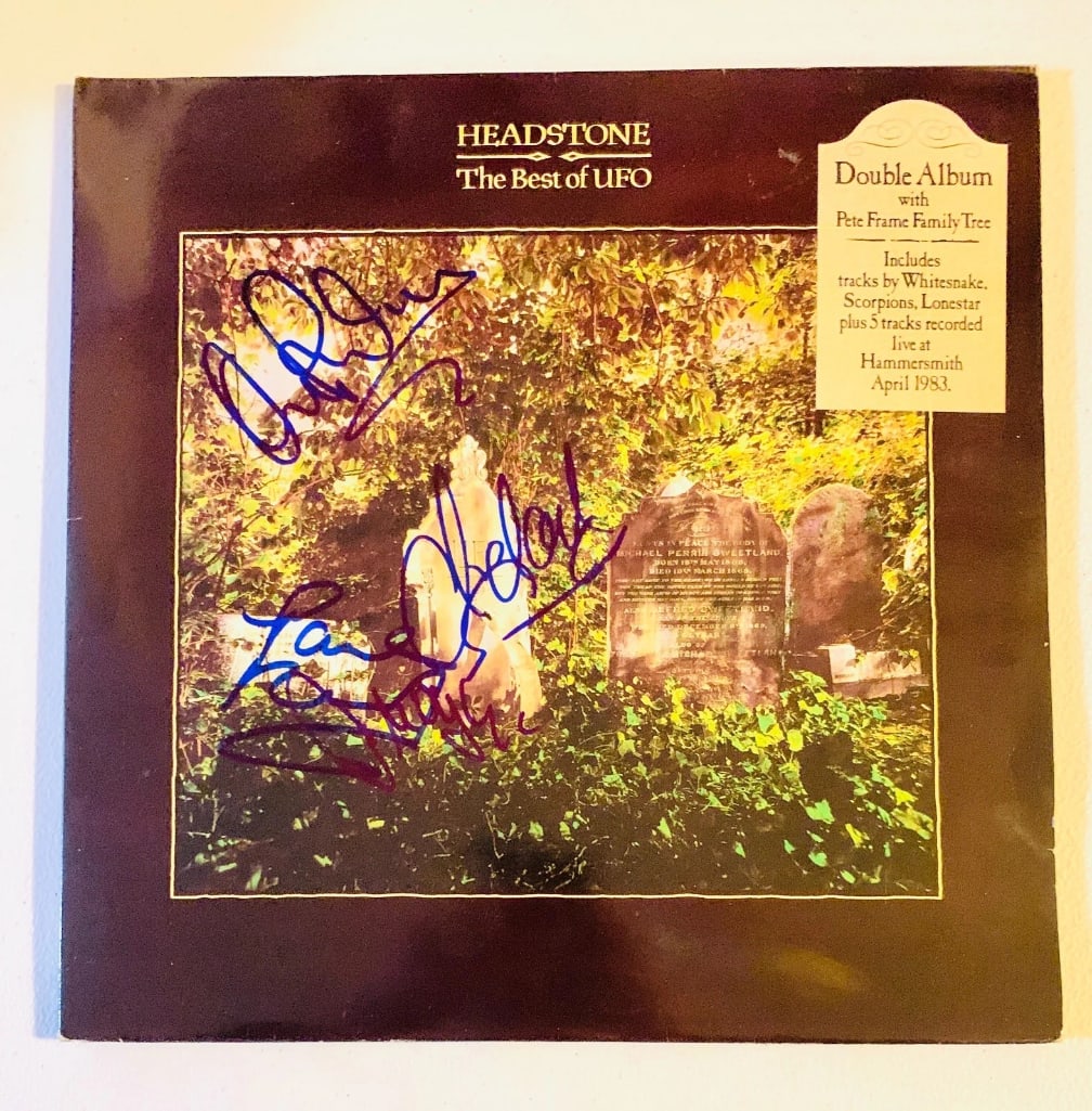 UFO Signed "Headstone" LP Album (4 Sigs) (Beckett) (1 of 2)