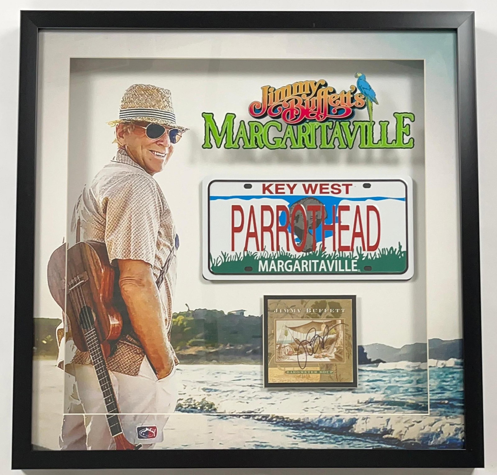 Jimmy Buffett Signed "Barometer Soup" Framed CD Booklet (JSA) (1 of 3)