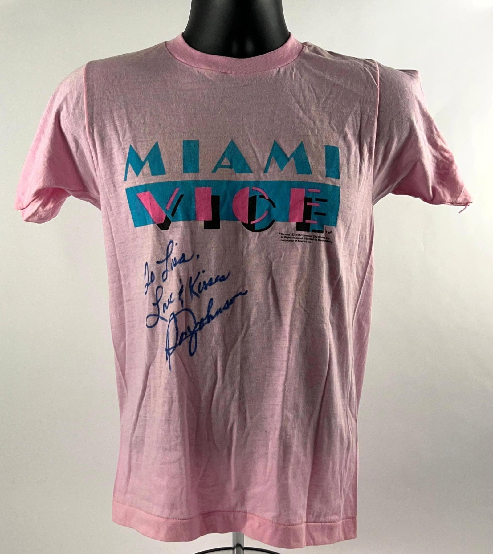 Miami Vice: Don Johnson Lot (2) Signed T-Shirts (1 of 6)