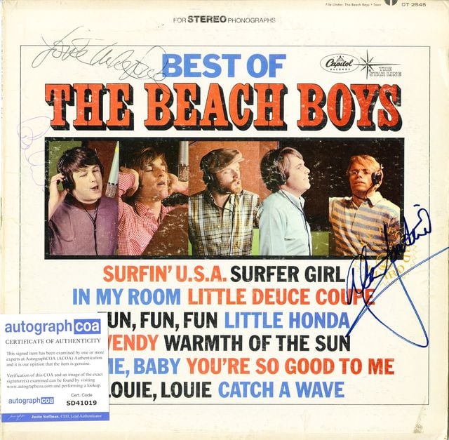 Beach Boys Signed "Best of Beach Boys" Album (3 Sigs) (ACOA) (1 of 1)