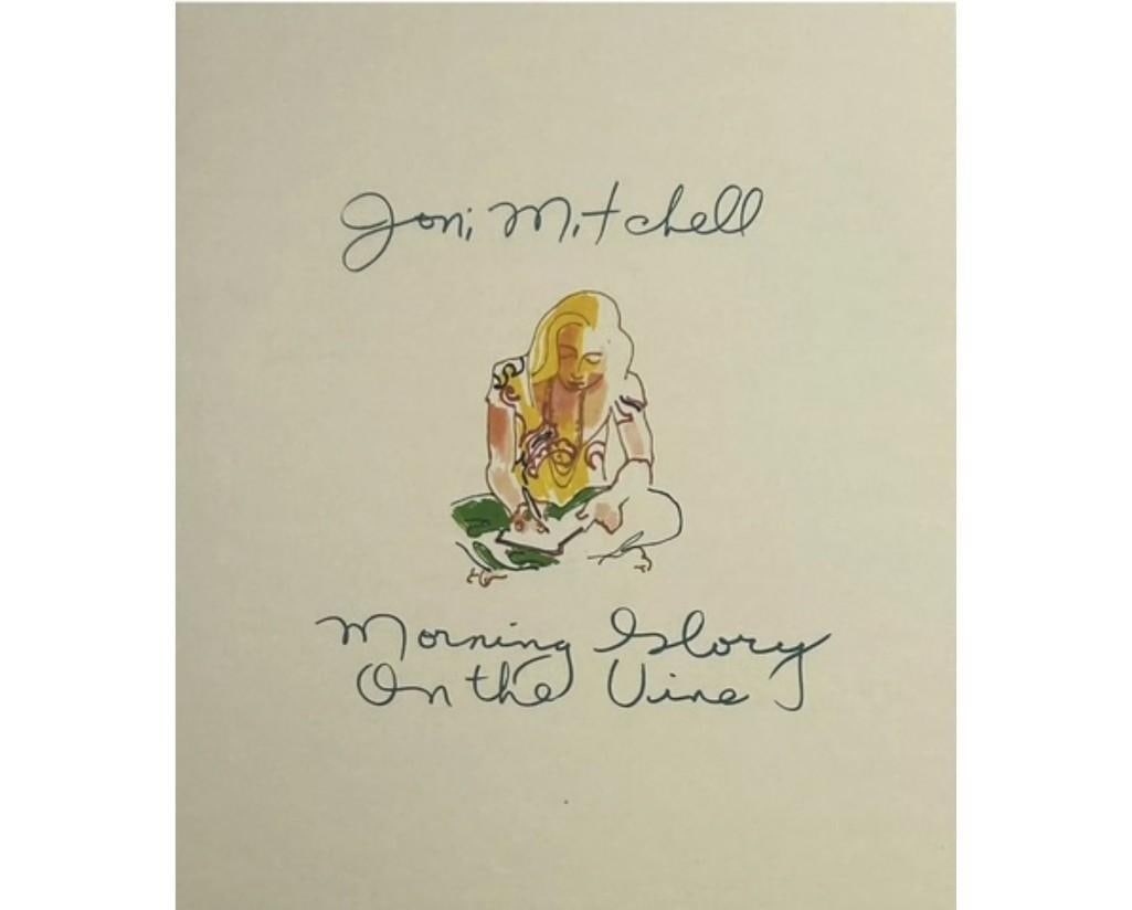 Joni Mitchell Signed "Morning Glory on the Vine" Limited Edition Book (Third Party Guaranteed): Sealed unopened limited edition 12" x 9" 136 page hardcover "Morning Glory on the Vine" book signed on the cover in black felt tip marker by musician Joni Mitchell. Accompanied by a cloth slipcase,