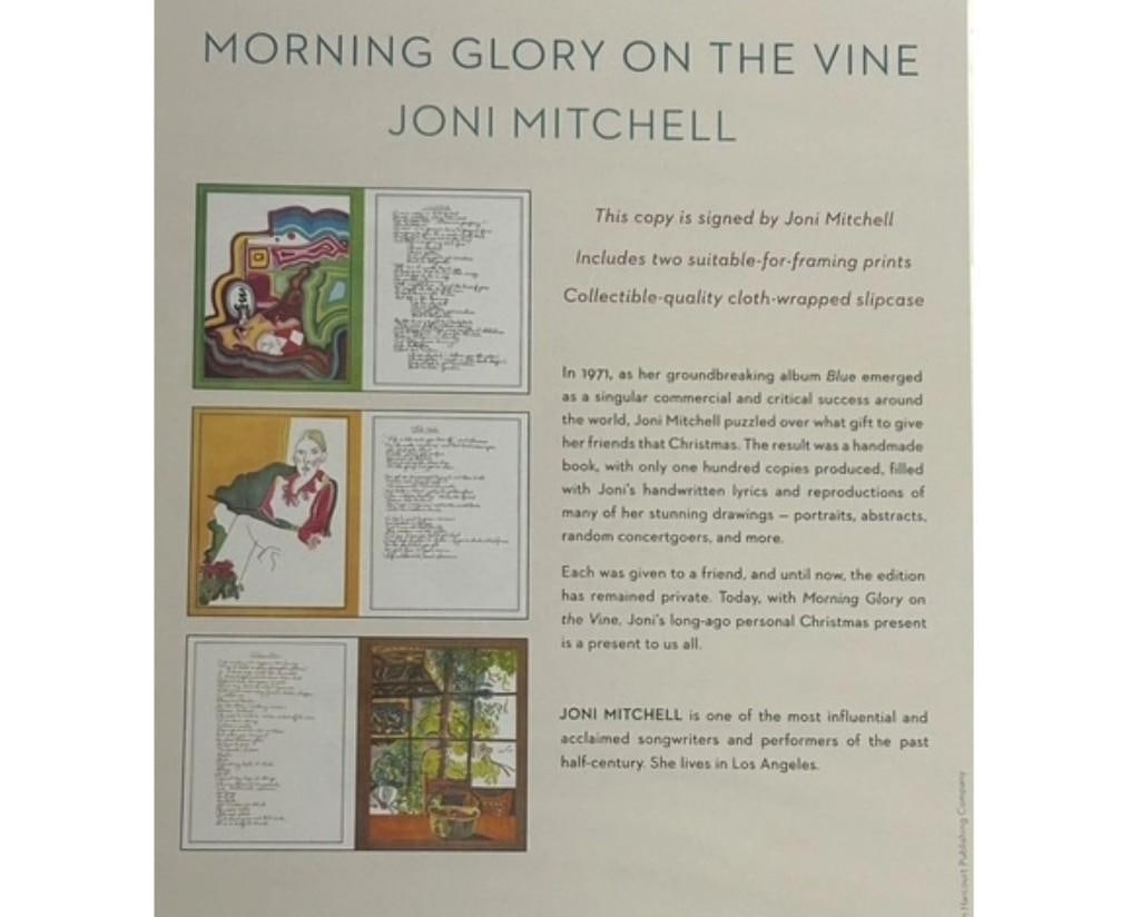Joni Mitchell Signed "Morning Glory on the Vine" Limited Edition Book (Third Party Guaranteed) - 3