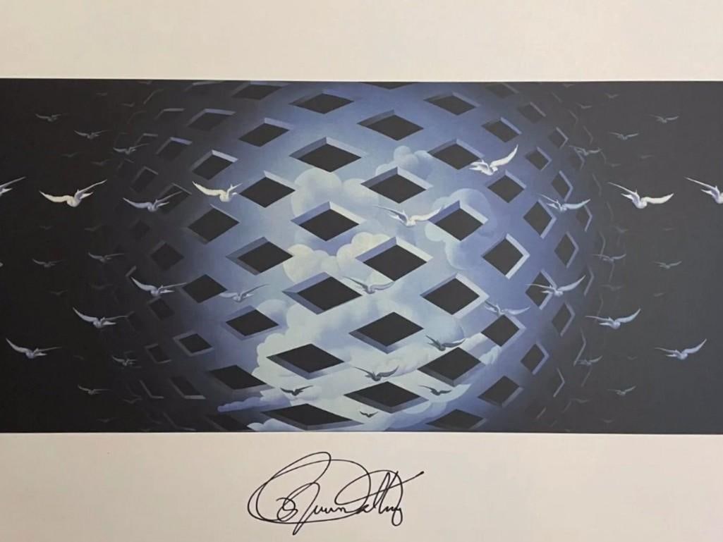 The Who: Roger Daltrey Signed 32" x 32" "Tommy" Album Lithograph (Third Party Guaranteed): Color 32" x 32" "Tommy" album lithograph signed in black felt tip marker by The Who band member Roger Daltrey. Lithograph also comes with photo of Daltrey during the signing. In fine condition.
