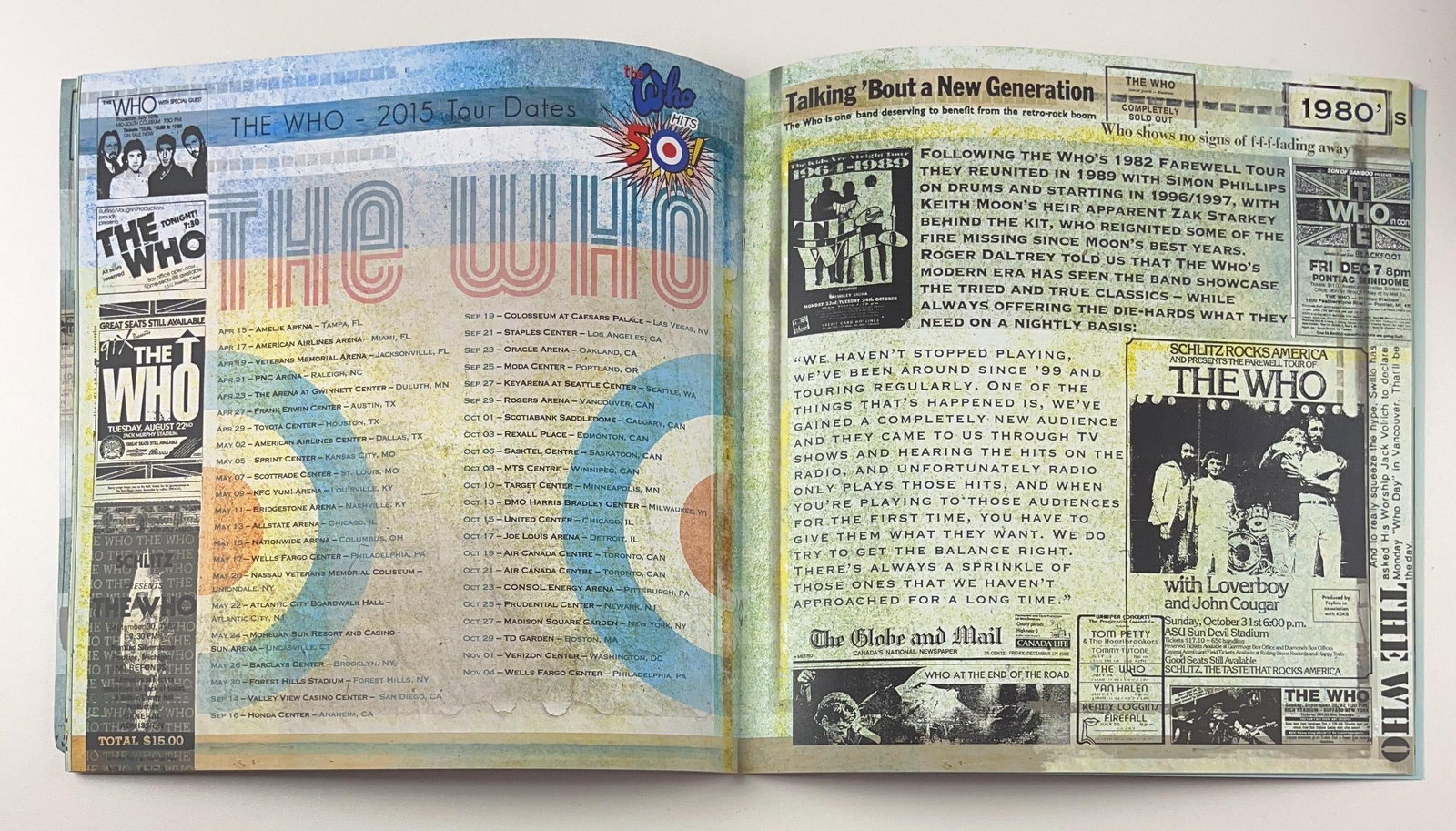 The Who Framed 28.5" x 19.5" "North American Tour 2015" Poster - 3