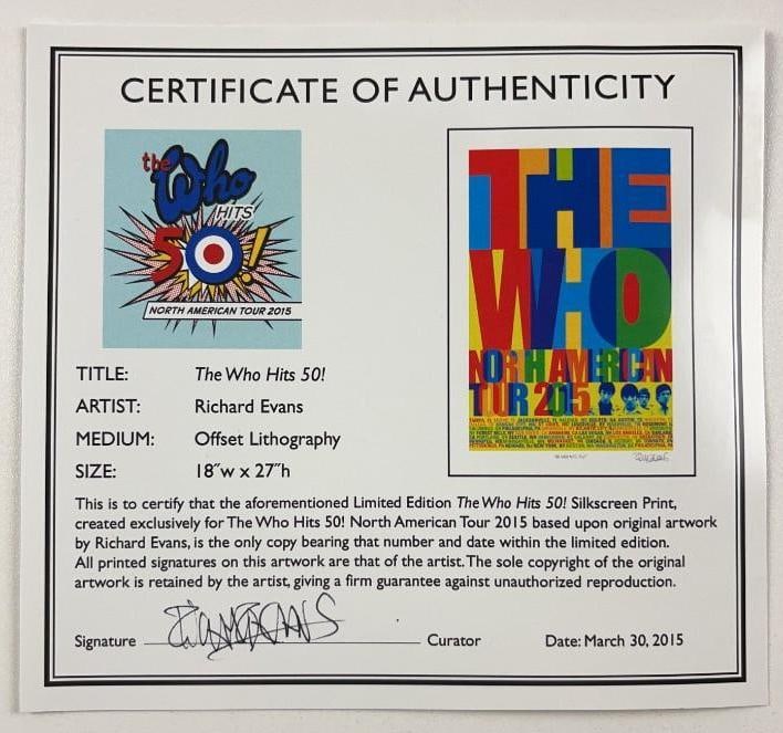 The Who Framed 28.5" x 19.5" "North American Tour 2015" Poster - 4