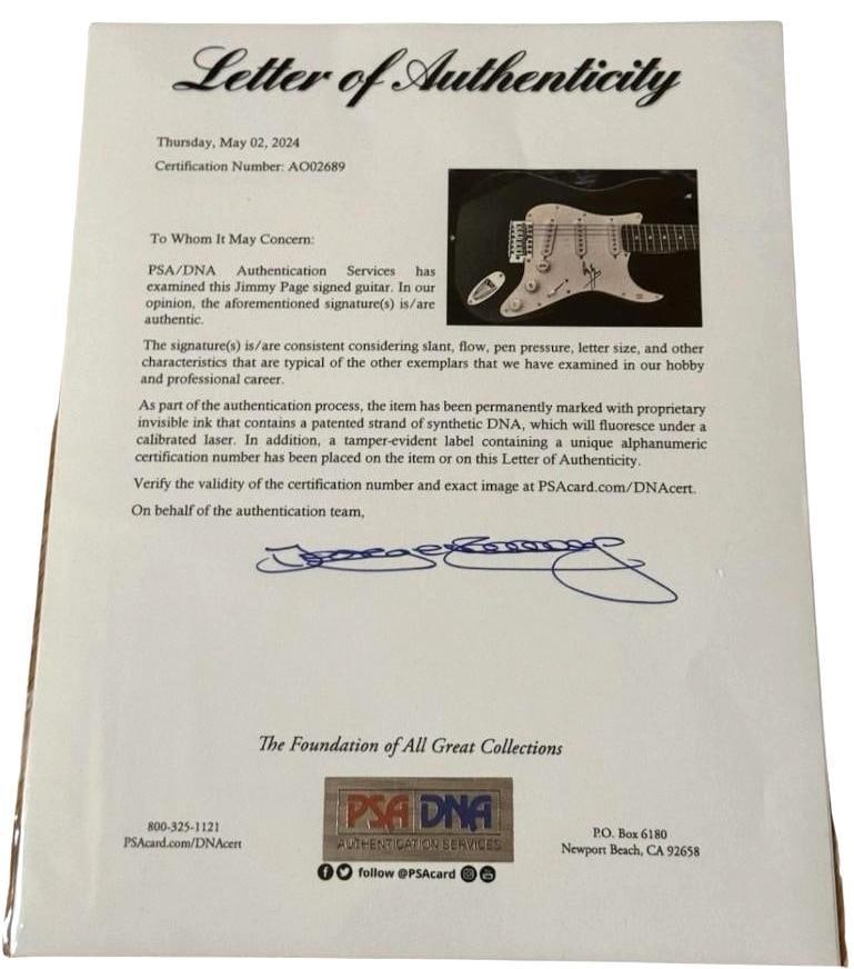 Led Zeppelin: Jimmy Page Signed Stratocaster-Style Guitar (PSA/DNA Authentication) - 4