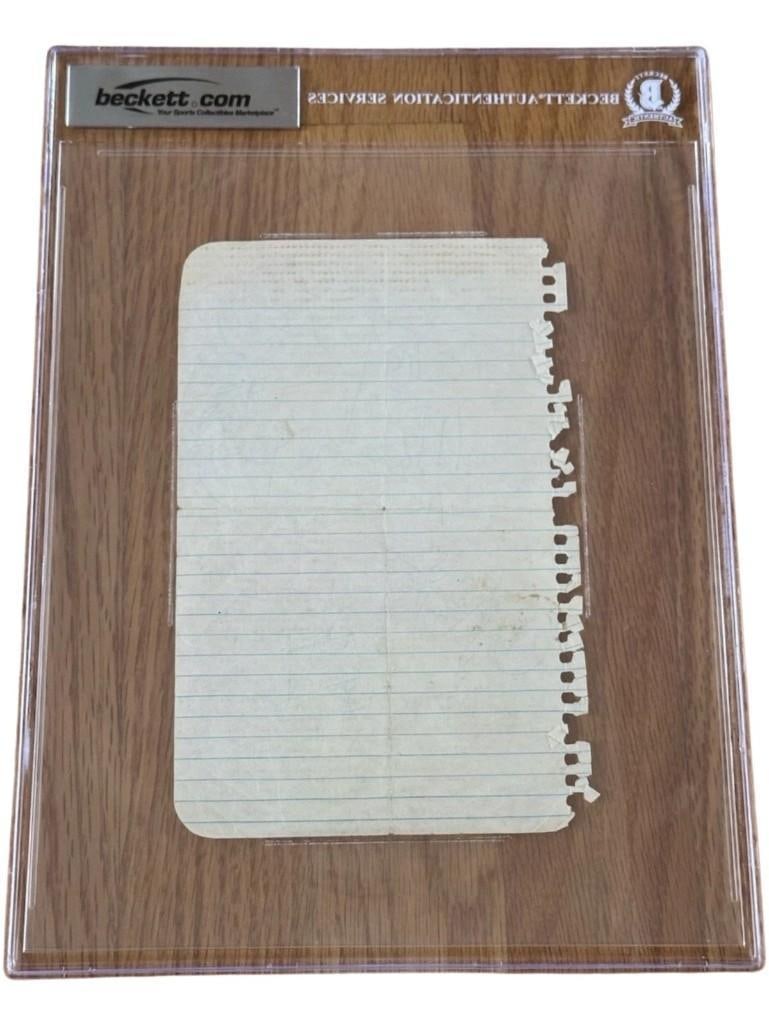 AC/DC Original Lineup Signed Page (4 Sigs) (Beckett Encapsulated) - 2
