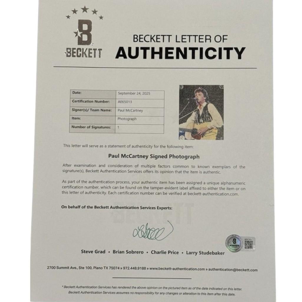The Beatles: Paul McCartney Signed Oversized 20" x 16" Photo (PSA DNA & Beckett Authentication) - 3