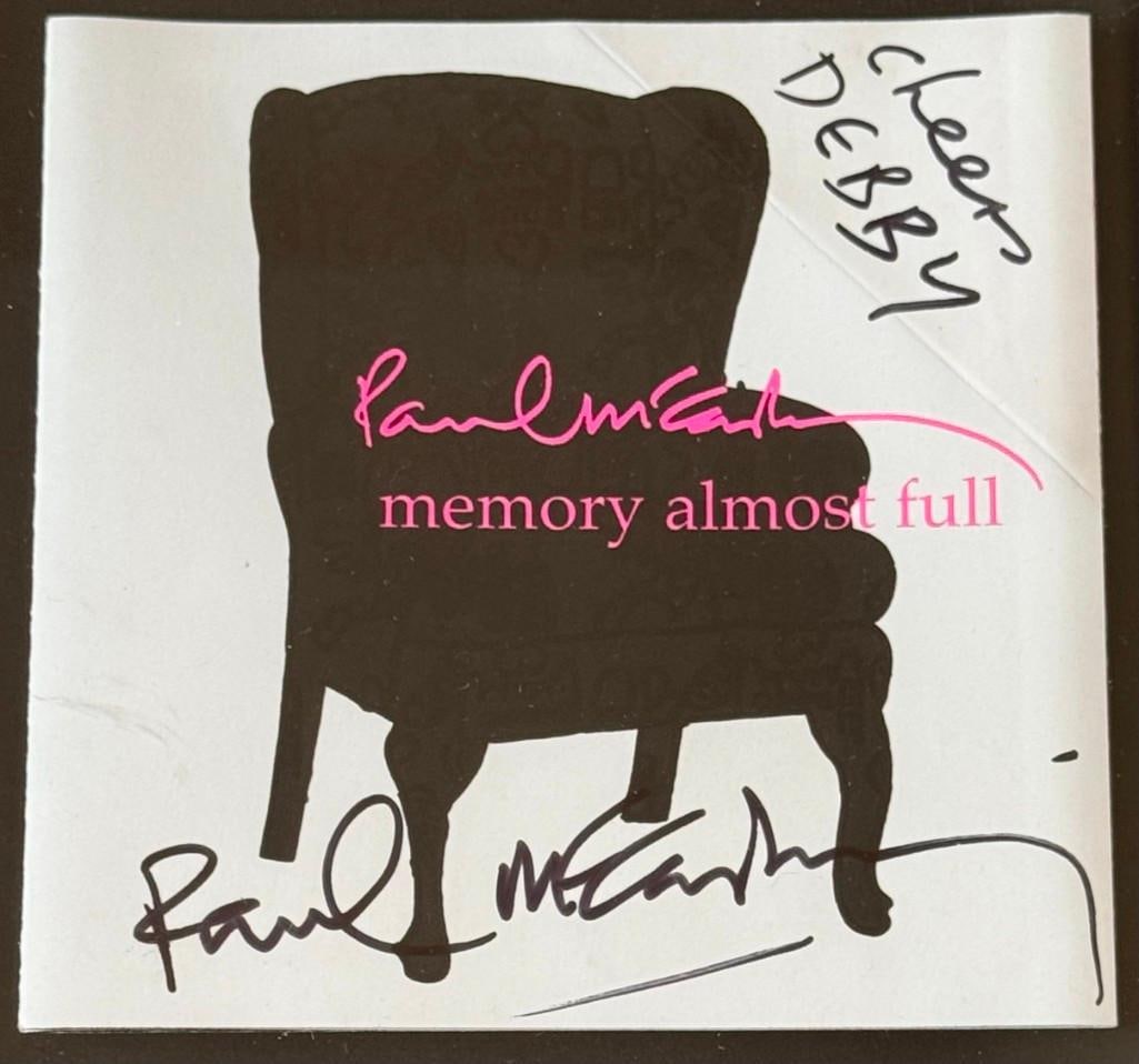 Beatles: Paul McCartney Signed “Memory Almost Full” CD Booklet Framed (Caiazzo LOA) (1 of 2)