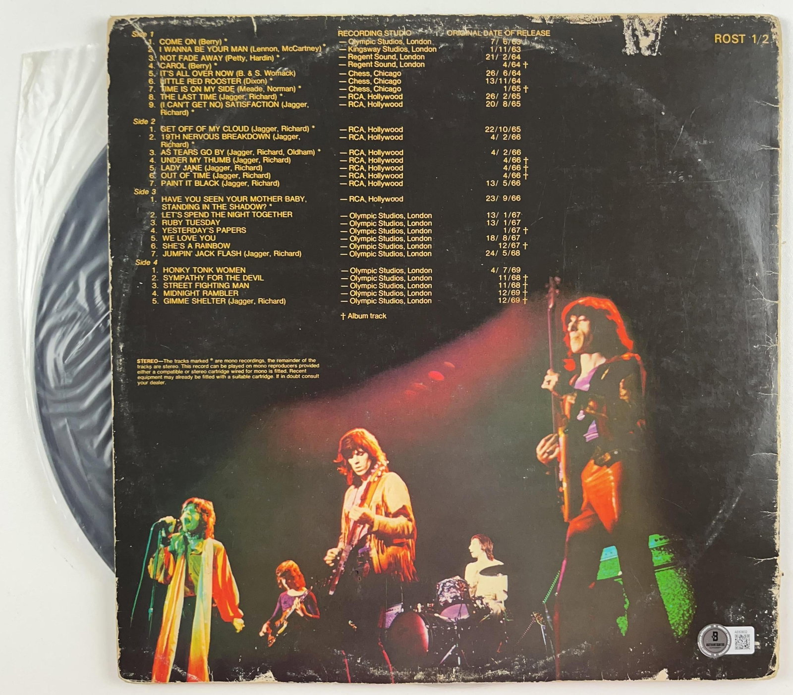 Rolling Stones Group Signed "Rolled Gold" Album (5 Sigs) (Beckett Authentication) - 7