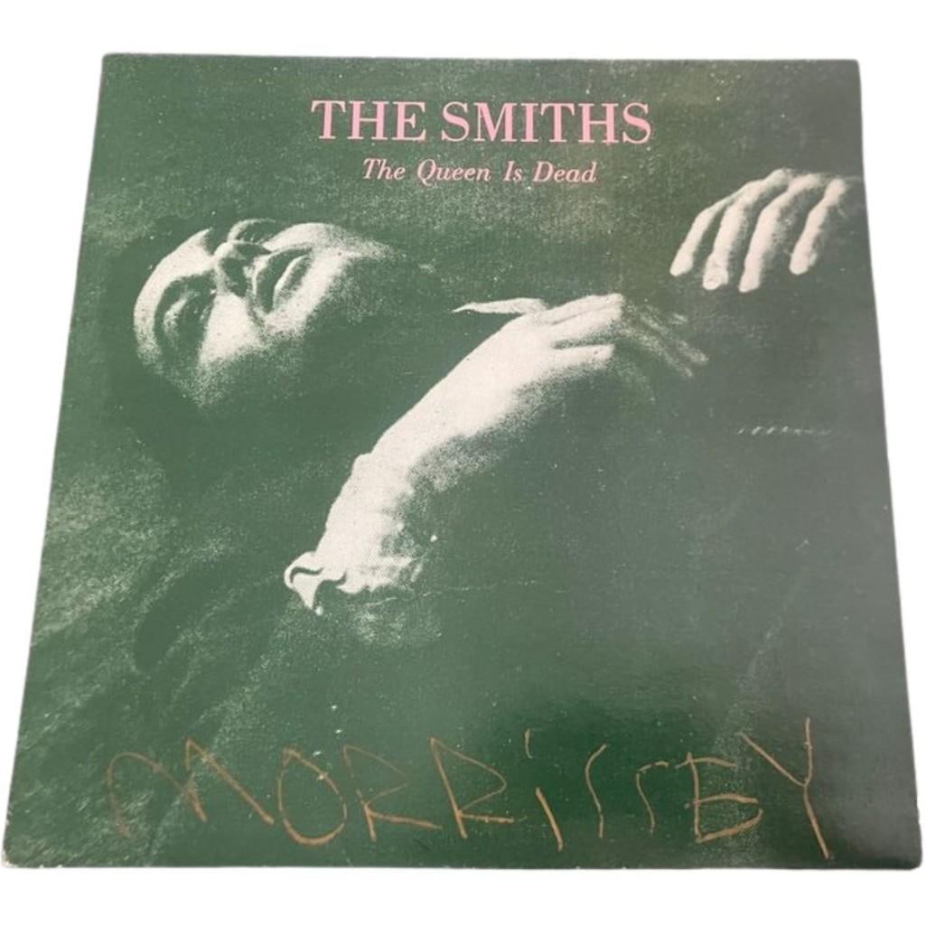 The Smiths: Morrissey Signed "The Queen is Dead" Album (Tracks COA): "The Queen is Dead" album signed on the cover in gold felt tip marker by The Smiths front man Morrissey. Measuring approximately 12" x 12" and in fine condition. Record is included. Accompanied by a