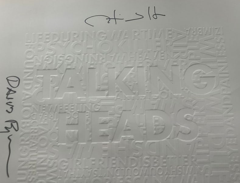 Talking Heads Group Signed Print (4 Sigs) (PSA/DNA Authentication) - 2