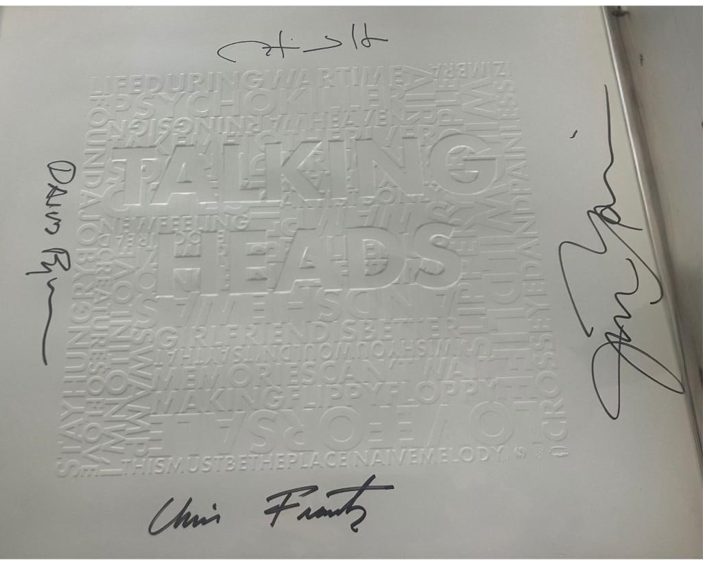 Talking Heads Group Signed Print (4 Sigs) (PSA/DNA Authentication) - 4
