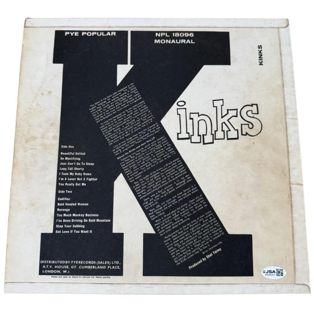The Kinks Fully Signed Self-Titled Debut Album (4 Sigs) (JSA Authentication) - 4