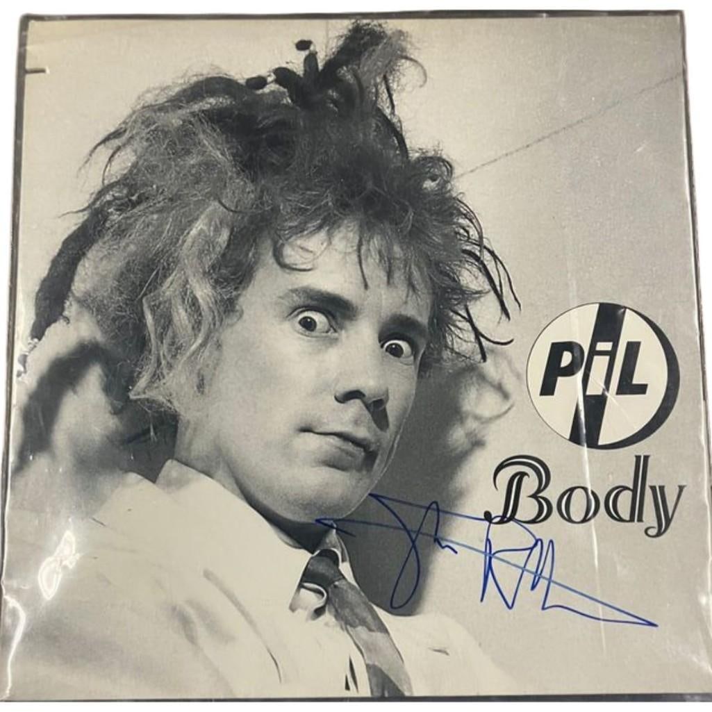 Sex Pistols: Johnny Rotten Signed "Body" Album Single (PSA/DNA Authentication): "Body" album single signed on the cover in blue felt tip marker by Sex Pistol and Public Image Ltd. band member Johnny Rotten. Measuring approximately 12" x 12" and in fine condition. Record is not