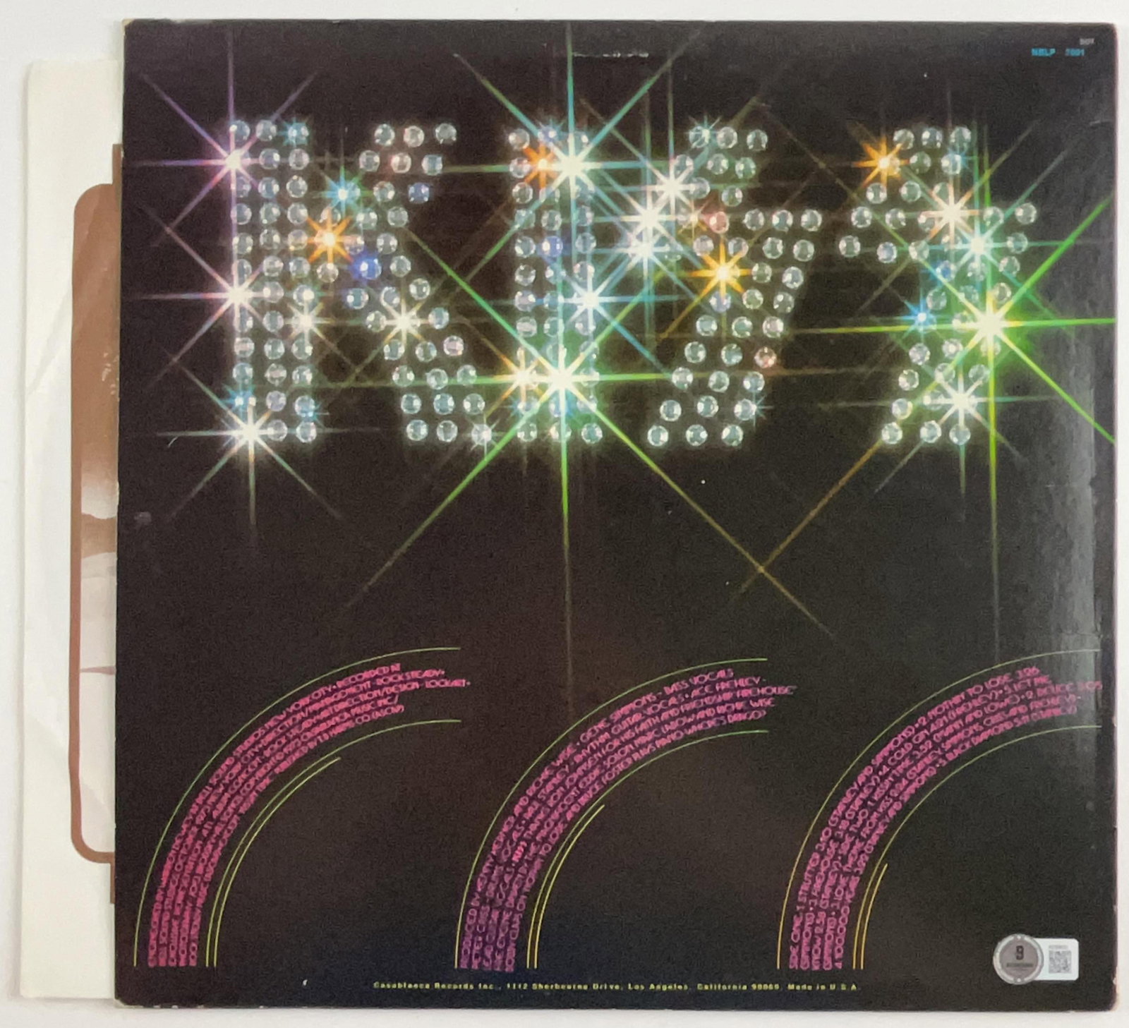 KISS Group Signed Debut "KISS" Album (4 Sigs) (Beckett Authentication) - 5