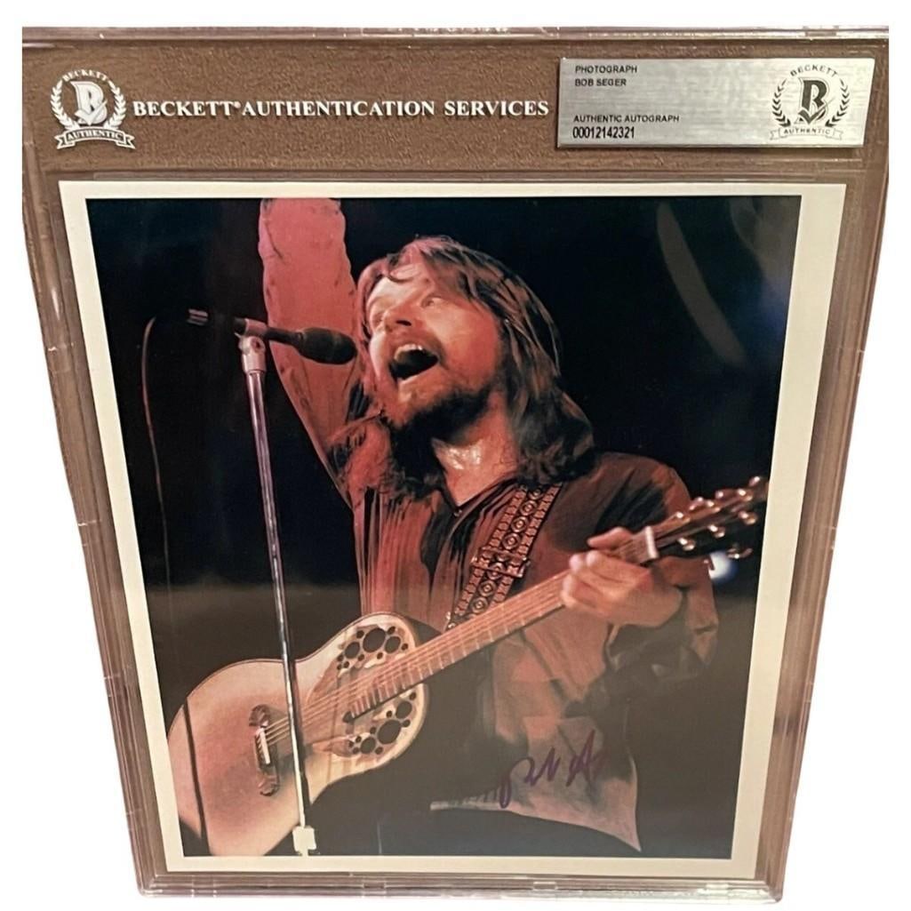 Bob Seger Signed 10" x 8" Photo (Beckett Encapsulated) - 3
