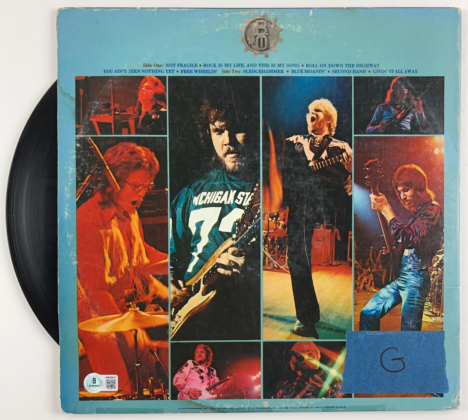 Bachman Turner Overdrive: Randy Bachman Signed "Not Fragile" Album (Beckett Authentication) - 2