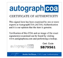 Reservoir Dogs: Quentin Tarantino Signed 14" x 11" Photo (ACOA Authentication) - 2