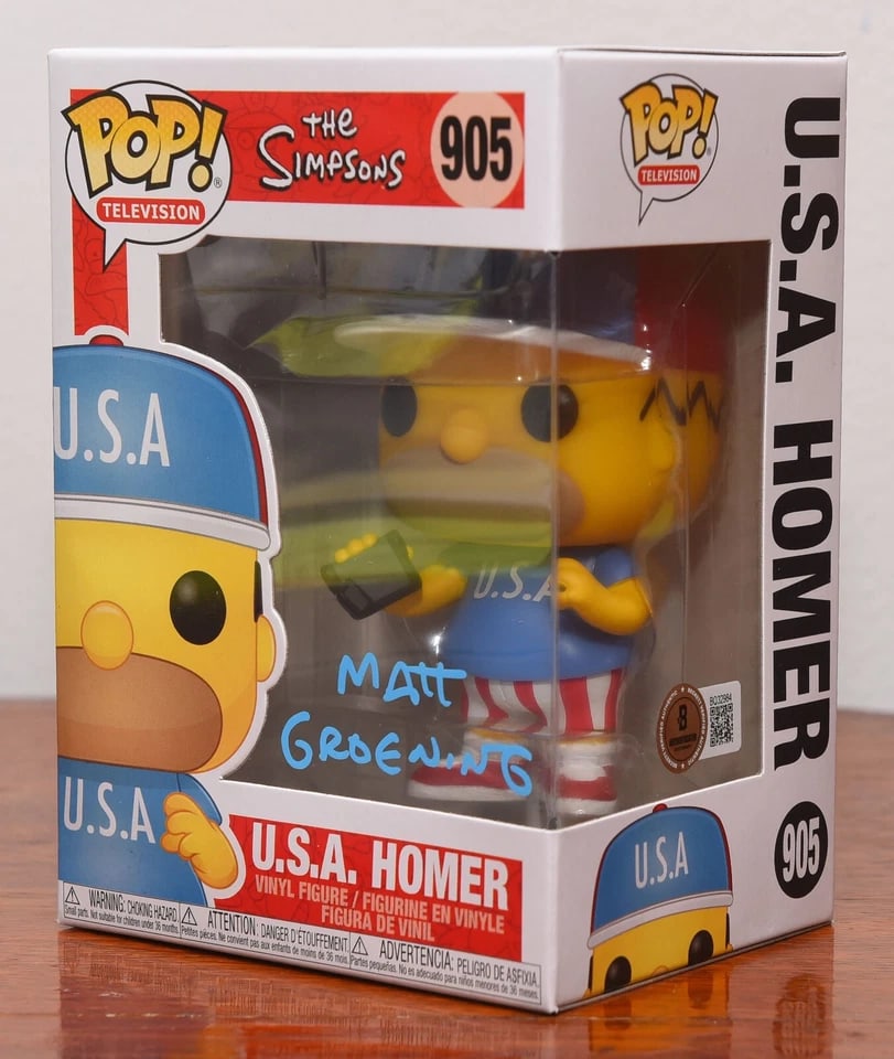 Matt Groening Signed "The Simpsons" Homer Simpson Funko Pop #905 (Beckett Authentication) - 2