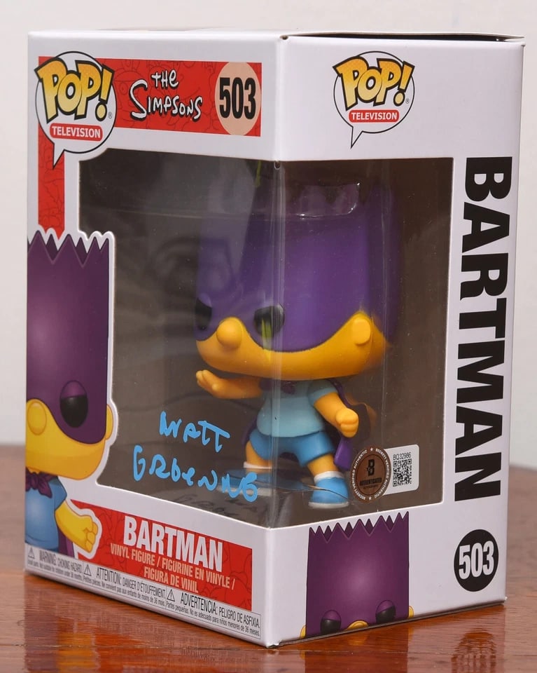 Matt Groening Signed "The Simpsons" Bart Simpson Funko Pop #503 (Beckett Authentication) - 2