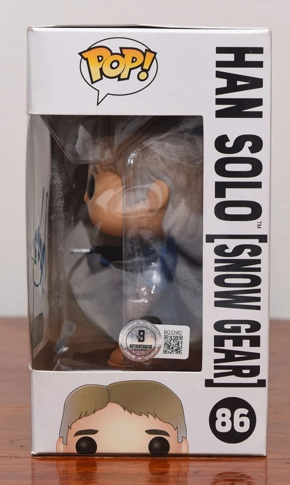 Star Wars: Harrison Ford Signed Han Solo {Snow Gear} Funko Pop #86 (Beckett Authentication) - 3