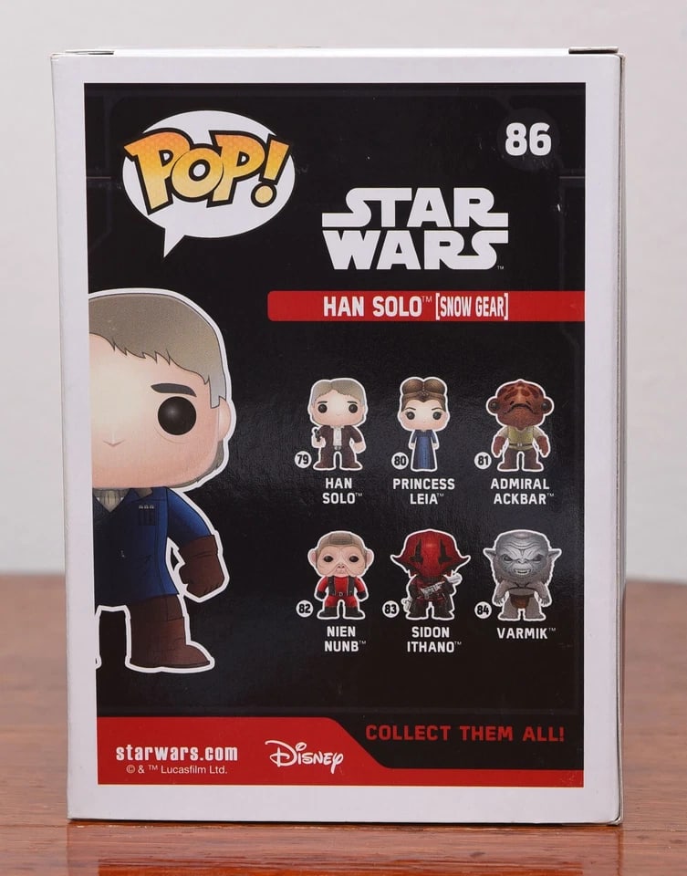 Star Wars: Harrison Ford Signed Han Solo {Snow Gear} Funko Pop #86 (Beckett Authentication) - 4
