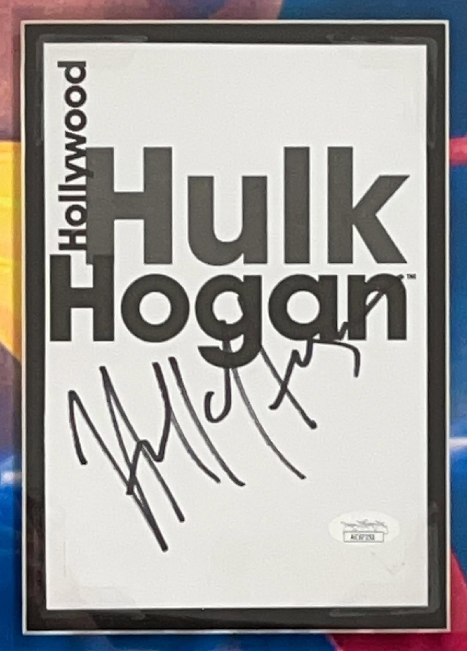 Hulk Hogan Signed Book Page & Wrestling Match Video Framed Display (JSA Authentication) - 2