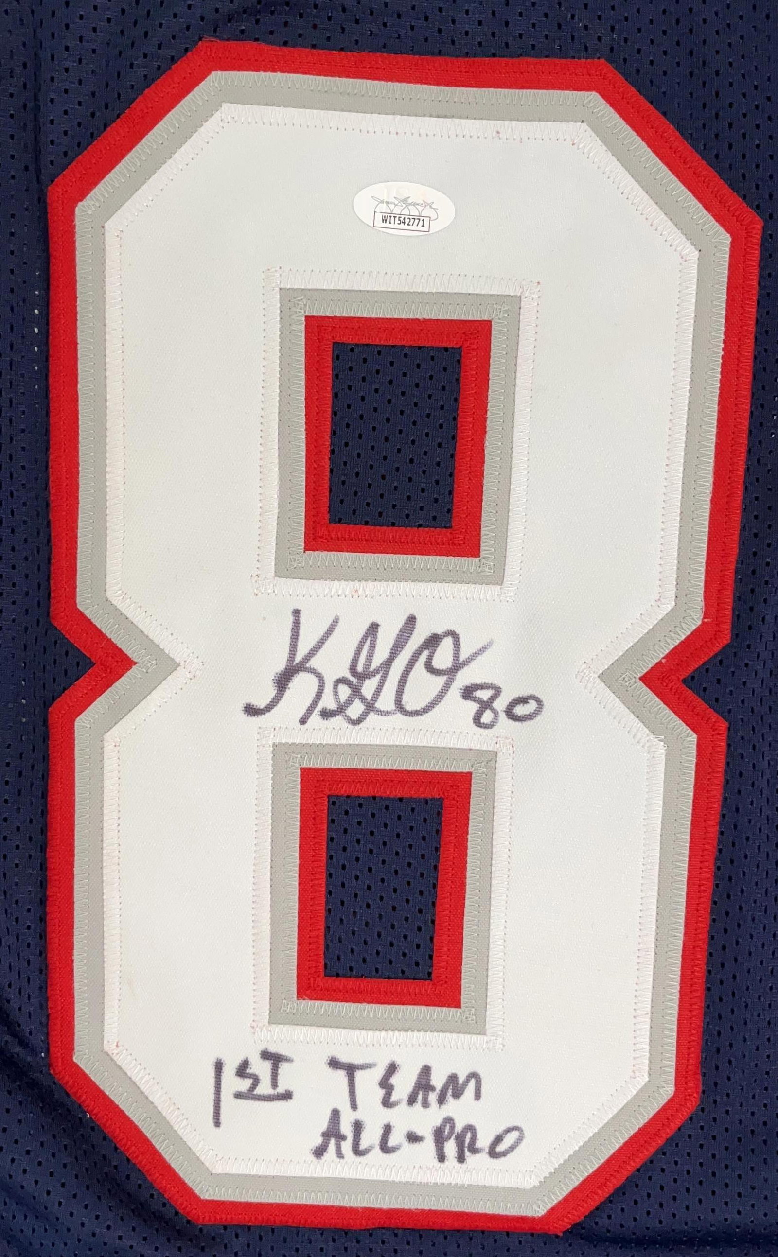 Gunner Olszewski Signed New England Patriots Jersey #80 (JSA Authentication) - 3
