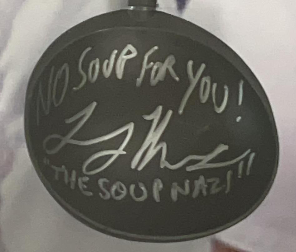 Seinfeld: Larry Thomas Signed "Soup Nazi" Ladle Framed Display (Third Party Guaranteed) - 3