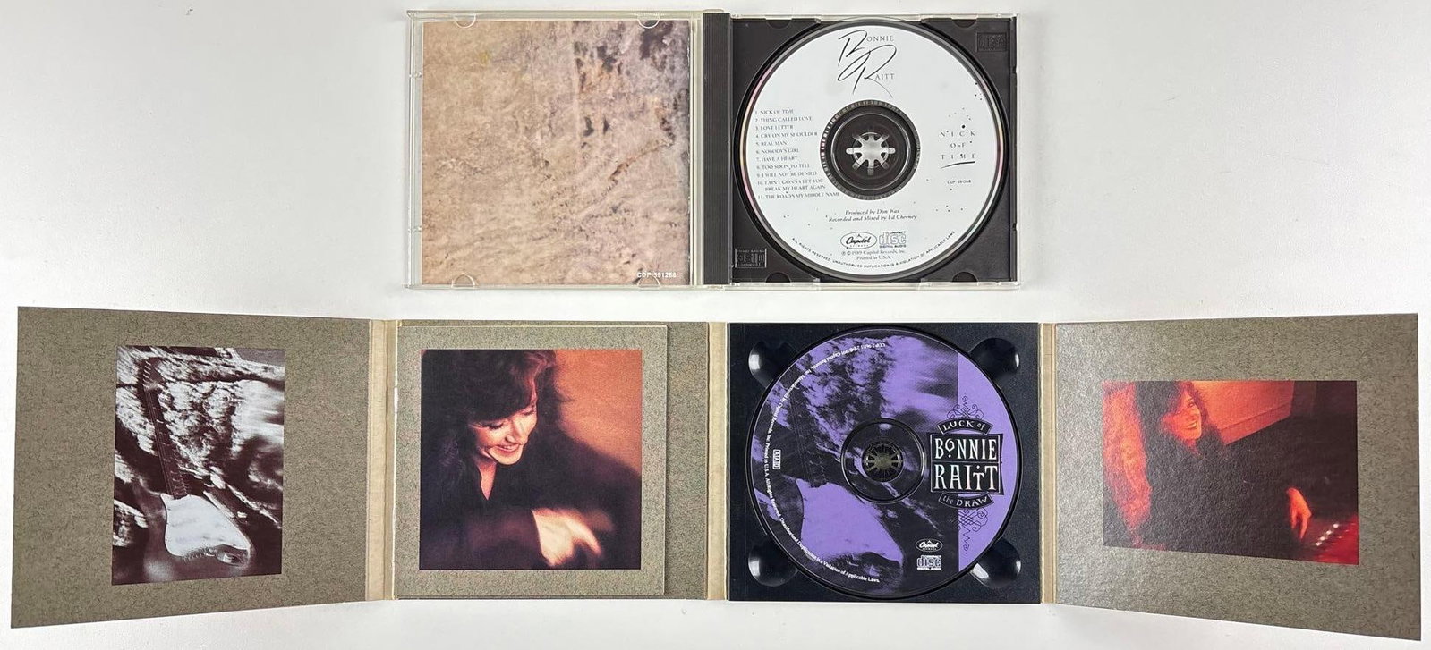 Bonnie Raitt Signed Lot of (2) CDs: "Nick of Time" & "Luck of the Draw" CDs (Third Party Guaranteed) - 2