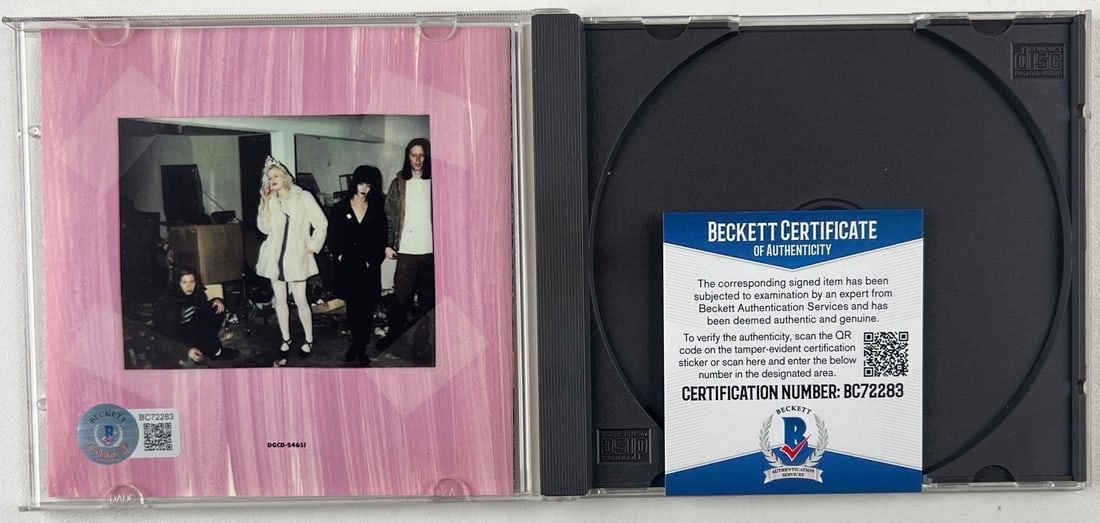 Hole: Courtney Love Signed "Live Through You" CD (Beckett Authentication) - 2
