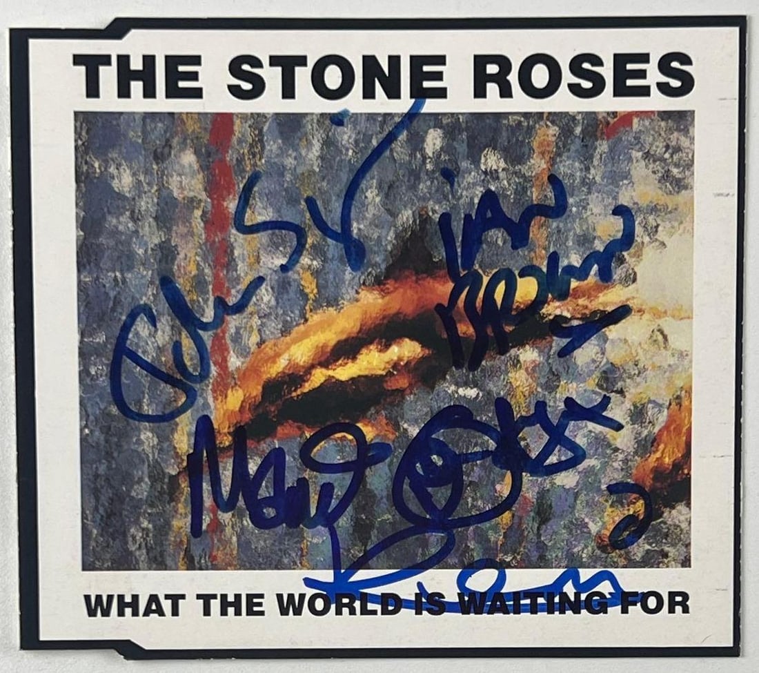 The Stone Roses Fully Group Signed "What the World is Waiting For" CD (4 Sigs) - 2