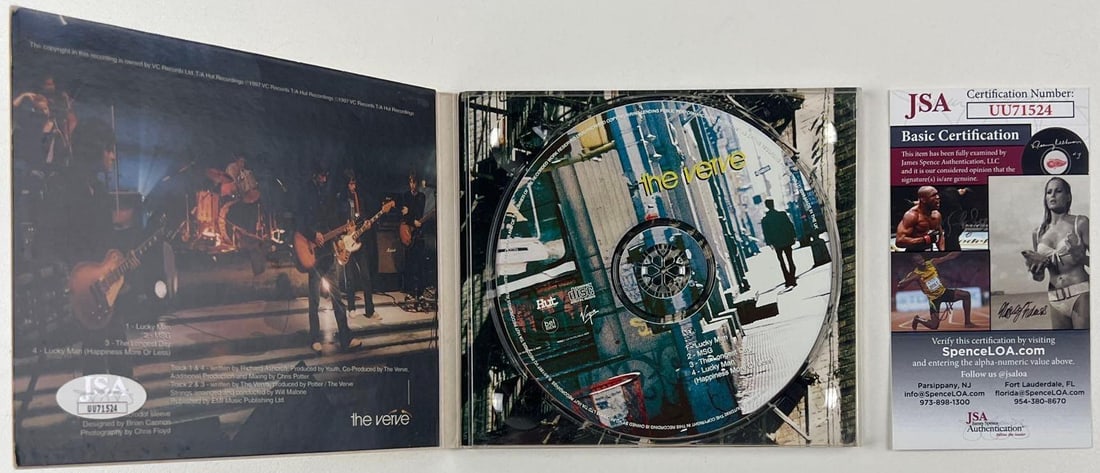 The Verve Fully Group Signed "Lucky Man" CD (5 Sigs) (JSA Authentication) - 2