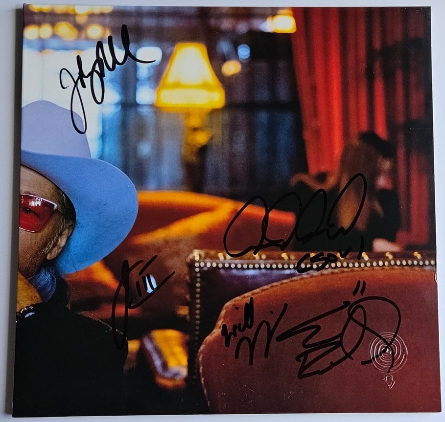 Collective Soul Group Signed "Vibrating" Album (5 Sigs) (Third Party Guaranteed): "Vibrating" album signed on the cover in black felt tip marker by Collective Soul band members Ed Roland, Dean Roland, Will Turpin, Johnny Rabb, and Jesse Triplett. Measuring approximately 12" x 12"