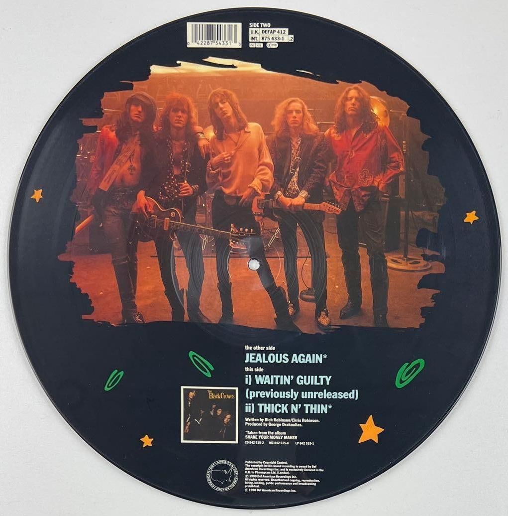 The Black Crowes Group Signed "Jealous Again" Picture Disc (5 Sigs) (Beckett) - 3