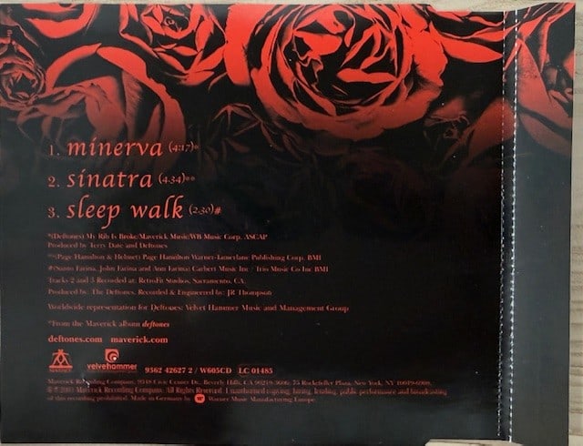 Deftones Group Signed "Minerva" CD (4 Sigs) (Third Party Guaranteed) - 4