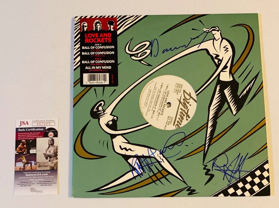 Love and Rockets Fully Group Signed "Ball of Confusion" Album (3 Sigs) (JSA) - 2