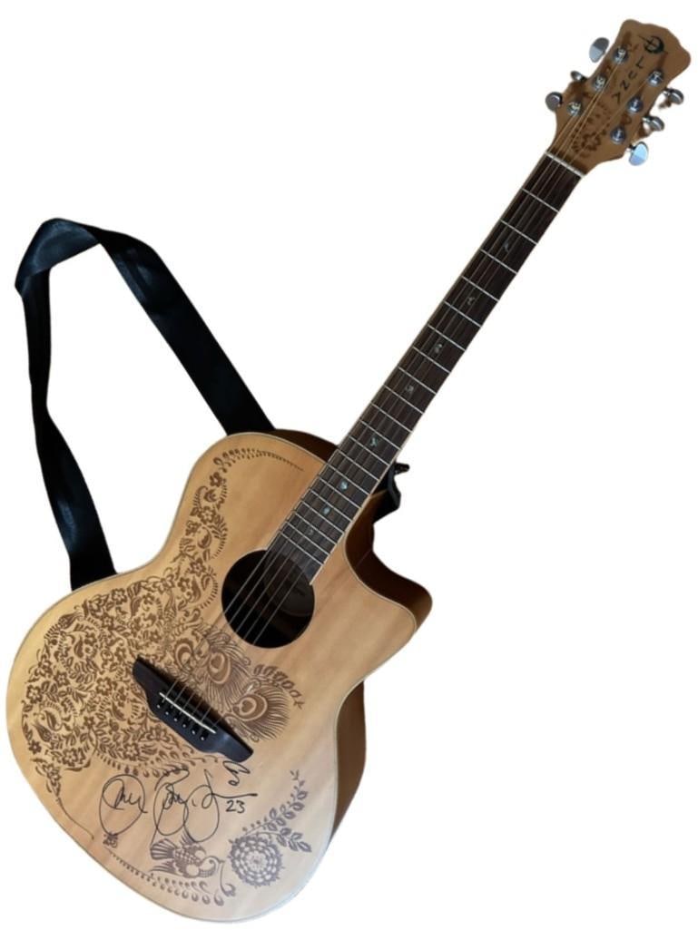 Bon Jovi Signed & Played Luna Acoustic Guitar (Photo & Video Playing Proof) (JSA Authentication) - 2