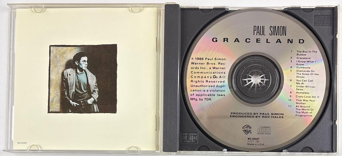 Paul Simon Signed "Graceland" CD (Third Party Guaranteed) - 2